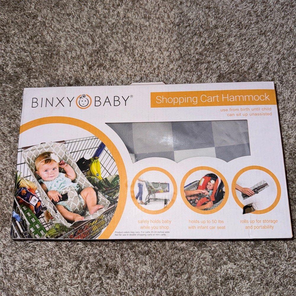 BINXY BABY Gray Shopping Cart Hammock